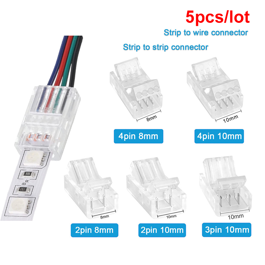 Rgb Led Matrix 8X8 - 5Pcs LED Strip Light Connector RGB