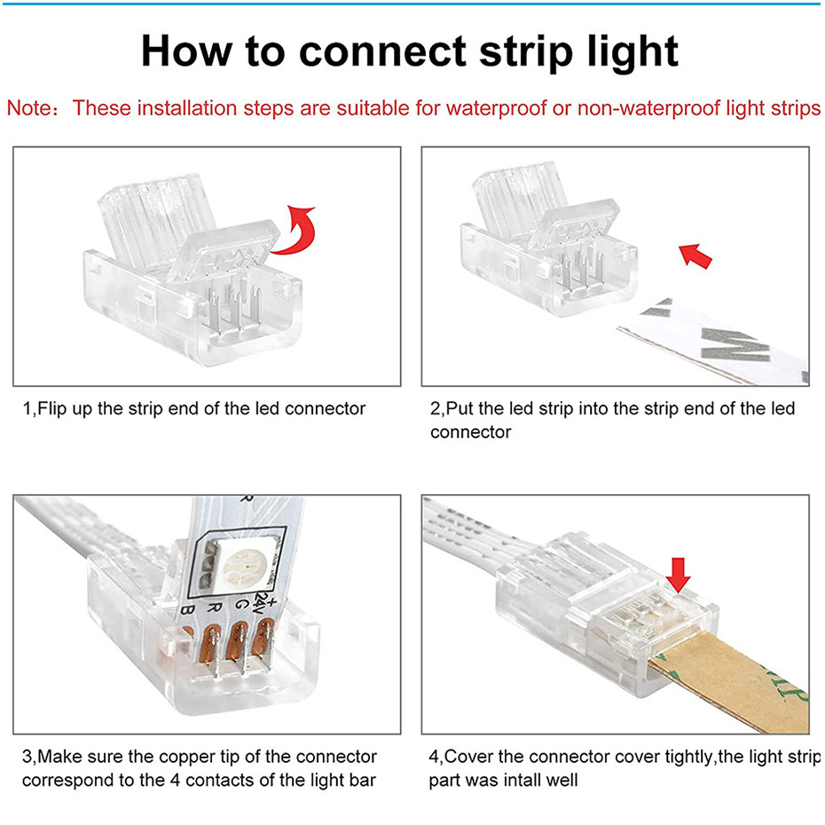 5Pcs LED Strip Light Connector - Rgb Led Matrix 8X8 recension och pris